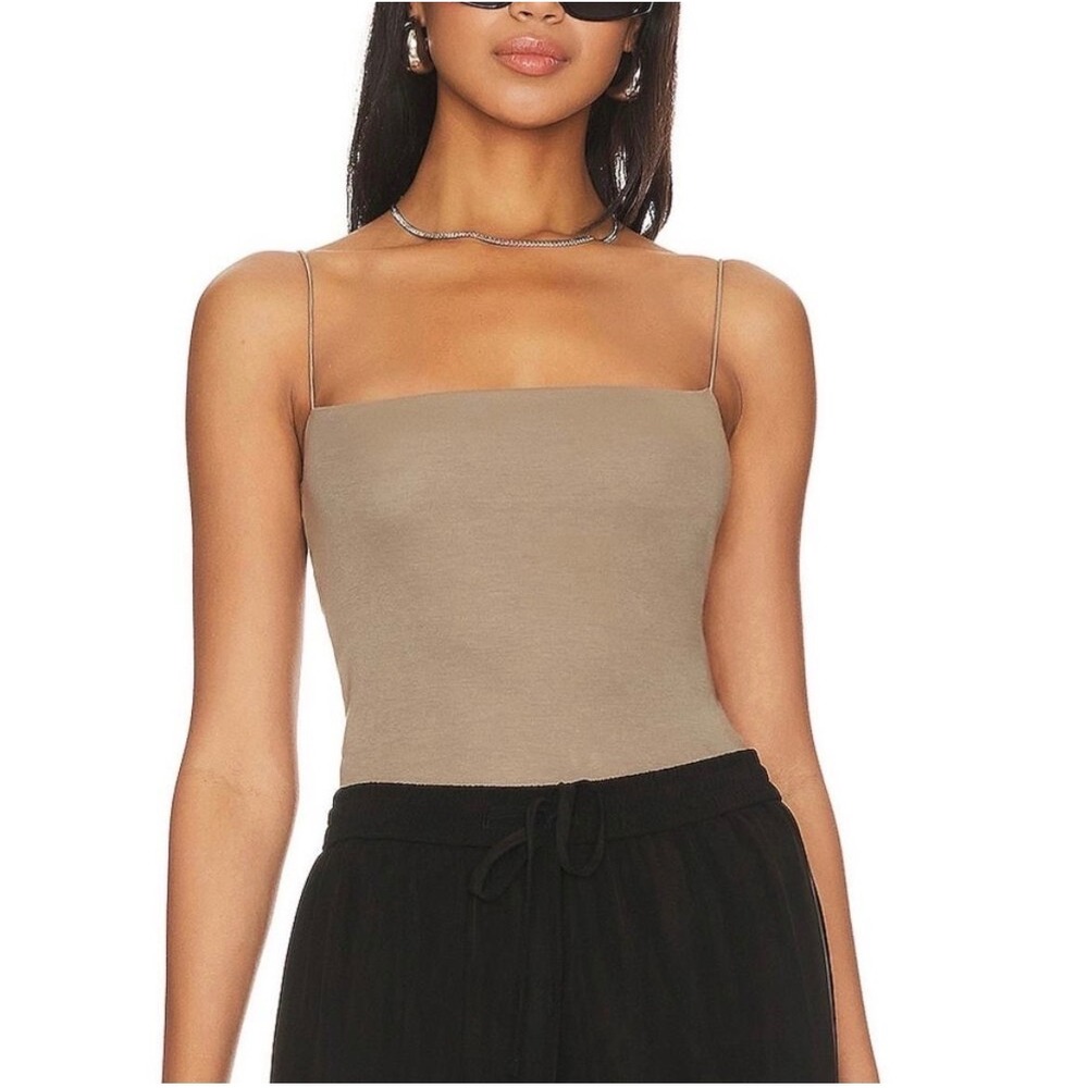 Enza Costa Essential Cowl Neck Tank Top Size S